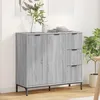 Image de vidaXL Buffet Sonoma gris 89,5 x 33 x 82 cm Bois d'ingÃ©nierie