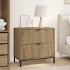 Image de Vidaxl Table De Chevet Avec Tiroir ChÃªne Artisanal 63,5 X 36 X 61 Cm