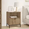 Image de Vidaxl Table De Chevet Avec Tiroir ChÃªne Artisanal 49 X 36 X 61 Cm