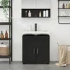 Image de vidaXL Armoire de lavabo de salle de bain Noir 60 x 34 x 63 cm