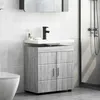 Image de vidaXL Armoire de lavabo de salle de bain Sonoma gris 60 x 34 x 63 cm