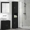 Image de vidaXL Ensemble de Meubles de Salle de Bain avec stockage TULUM Noir