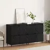Image de vidaXL Buffets 2 pcs ChÃªne noir 120 x 35 x 70 cm Bois d'ingÃ©nierie