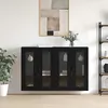 Image de vidaXL Armoires Murailles 2 pcs ChÃªne noir 69,5 x 34 x 90 cm