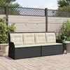 Image de Vidaxl Banc De Jardin Avec Coussin Noir Poly Rotin