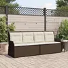 Image de Vidaxl Banc De Jardin Avec Coussin Marron Poly Rotin