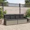 Image de Vidaxl Banc De Jardin Avec Coussin Gris Poly Rotin