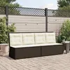 Image de Vidaxl Banc De Jardin Avec Coussin Marron Poly Rotin
