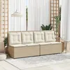 Image de Vidaxl Banc De Jardin Avec Coussin Beige Poly Rotin