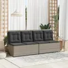 Image de Vidaxl Banc De Jardin Avec Coussin Gris Clair Poly Rotin