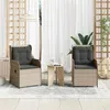 Image de Vidaxl Banc De Jardin Avec Coussin 2 Pcs Gris Clair Poly Rotin