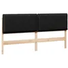 Image de vidaXL TÃªte de lit capitonnÃ©e Naturel et Noir 200 cm Pin massif