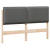 Image de vidaXL TÃªte de lit capitonnÃ©e Gris Naturel et Clair 160 cm Pin massif