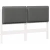 Image de vidaXL TÃªte de lit capitonnÃ©e Blanc et gris clair 150 cm Pin massif