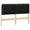 Image de vidaXL TÃªte de lit capitonnÃ©e Naturel et Noir 120 cm Pin massif