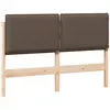 Image de vidaXL TÃªte de lit capitonnÃ©e Gris Naturel et Clair 120 cm Pin massif