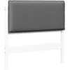 Image de vidaXL TÃªte de lit capitonnÃ©e Blanc et gris clair 90 cm Pin massif