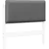 Image de vidaXL TÃªte de lit capitonnÃ©e Blanc et gris clair 80 cm Pin massif