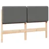 Image de vidaXL TÃªte de lit capitonnÃ©e Marron et gris clair 140 cm Pin massif