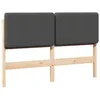 Image de vidaXL TÃªte de lit capitonnÃ©e Brun et gris foncÃ© 120 cm Pin massif