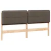 Image de vidaXL TÃªte de lit capitonnÃ©e Marron et Taupe 200 cm Pin massif