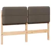 Image de vidaXL TÃªte de lit capitonnÃ©e Marron et Taupe 160 cm Pin massif