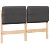 Image de vidaXL TÃªte de lit capitonnÃ©e Brun et gris foncÃ© 140 cm Pin massif