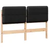 Image de vidaXL TÃªte de lit capitonnÃ©e Marron et Noir 140 cm Pin massif