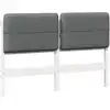 Image de vidaXL TÃªte de lit capitonnÃ©e Blanc et gris clair 140 cm Pin massif