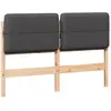 Image de vidaXL TÃªte de lit capitonnÃ©e Brun et gris foncÃ© 120 cm Pin massif