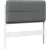 Image de vidaXL TÃªte de lit capitonnÃ©e Blanc et gris clair 100 cm Pin massif