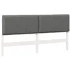 Image de vidaXL TÃªte de lit capitonnÃ©e Blanc et gris clair 180 cm Pin massif