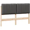Image de vidaXL TÃªte de lit capitonnÃ©e Brun et gris foncÃ© 135 cm Pin massif