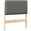 Image de vidaXL TÃªte de lit capitonnÃ©e Marron et gris clair 80 cm Pin massif