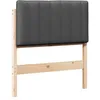 Image de vidaXL TÃªte de lit capitonnÃ©e Brun et gris foncÃ© 80 cm Pin massif