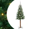 Image de vidaXL Sapin de NoÃ«l mince Vert 150 cm PVC et bois de pin massif