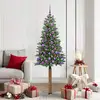 Image de vidaXL Sapin de NoÃ«l mince Vert 180 cm PVC et bois de pin massif