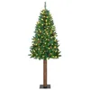 Image de vidaXL Sapin de NoÃ«l mince Vert 77 x 77 x 210 cm PVC
