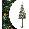 Image de vidaXL Sapin de NoÃ«l mince avec 150 LED Vert et blanc 150 cm