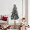 Image de vidaXL Sapin de NoÃ«l mince avec 300 LED Vert et blanc 180 cm