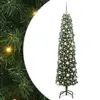 Image de vidaXL Sapin de NoÃ«l mince avec 300 LED Vert 180 cm Plastique et mÃ©tal