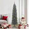 Image de vidaXL Sapin de NoÃ«l mince avec 300 LED Vert 180 cm Plastique et mÃ©tal