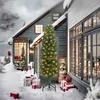 Image de vidaXL Sapin de NoÃ«l mince Vert 61 x 61 x 240 cm Plastique et mÃ©tal