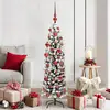 Image de vidaXL Sapin de NoÃ«l mince avec 150 LED Vert 150 cm Plastique et mÃ©tal