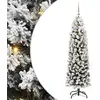 Image de vidaXL Sapin de NoÃ«l artificiel with LEDs Vert et blanc 150 cm PVC
