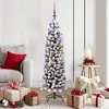 Image de vidaXL Sapin de NoÃ«l artificiel with LEDs Vert et blanc 150 cm PVC