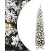 Image de vidaXL Sapin de NoÃ«l artificiel with LEDs Vert et blanc 180 cm PVC