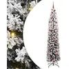 Image de vidaXL Sapin de NoÃ«l artificiel Vert et blanc 210 cm PVC