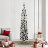 Image de vidaXL Sapin de NoÃ«l artificiel with LEDs Vert et blanc 210 cm PVC