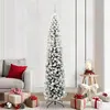 Image de vidaXL Sapin de NoÃ«l artificiel Vert et blanc 210 cm PVC